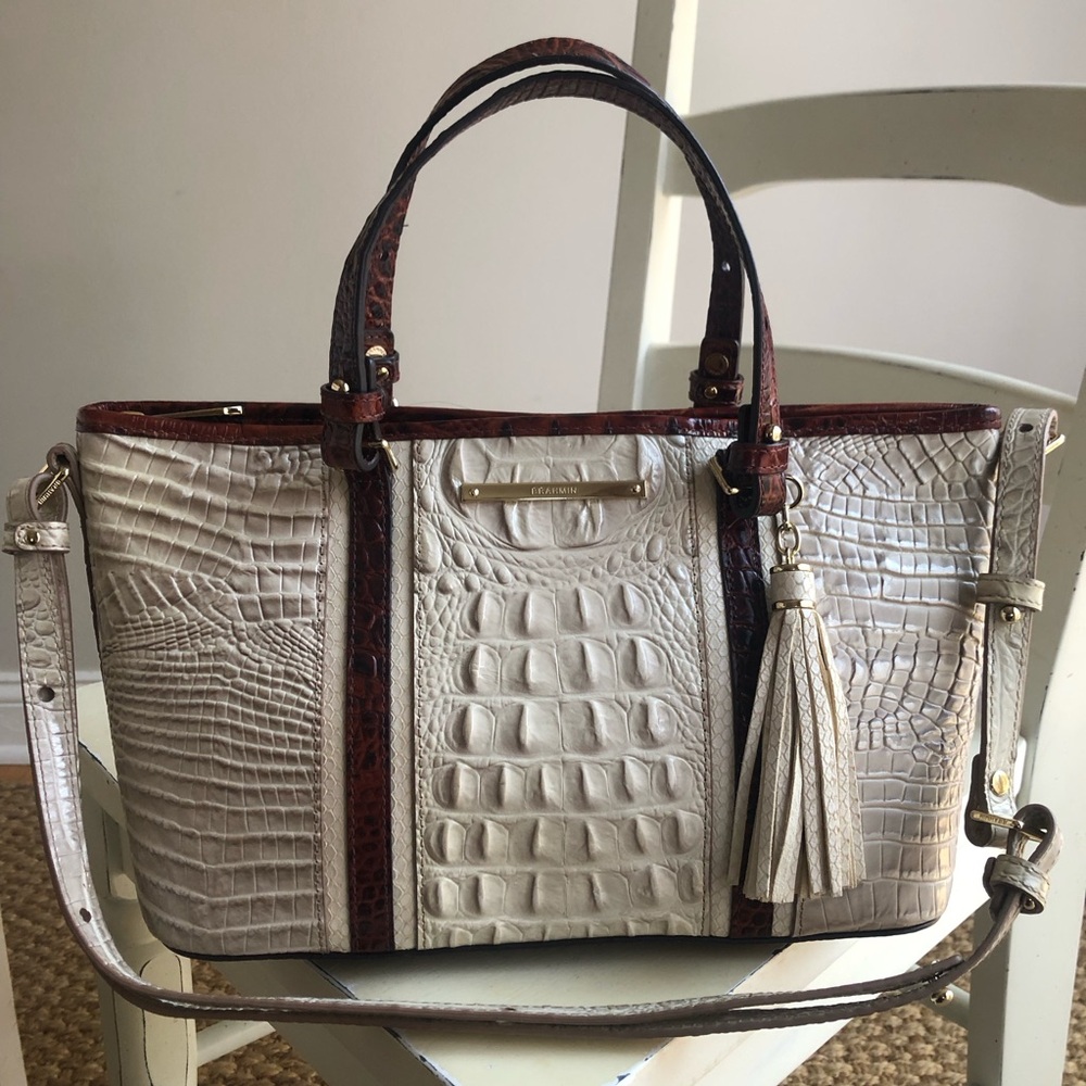 Brahmin Asher Satchel. Structured. Adjustable Str… - image 8